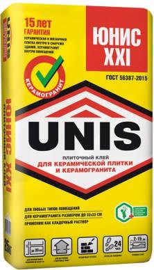 UNIS XXI 25кг клей для плитки 10419