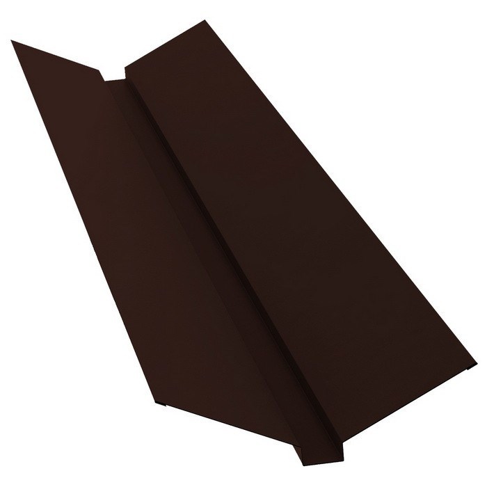 Ендова верх. 200х200х2000мм (RAL8017), "Корич.шок." 10348