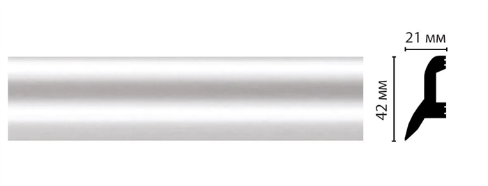 Плинтус DECOMASTER напольный 42х21мм*2м ударопрочный (D230) 10570