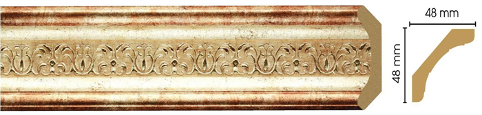 Плинтус DECOMASTER потолочный 48х48мм*2.4м (Венецианская бронза) (167-127) 10573