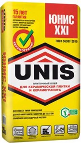 UNIS XXI 25кг клей для плитки 10419