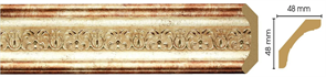 Плинтус DECOMASTER потолочный 48х48мм*2.4м (Венецианская бронза) (167-127) 10573